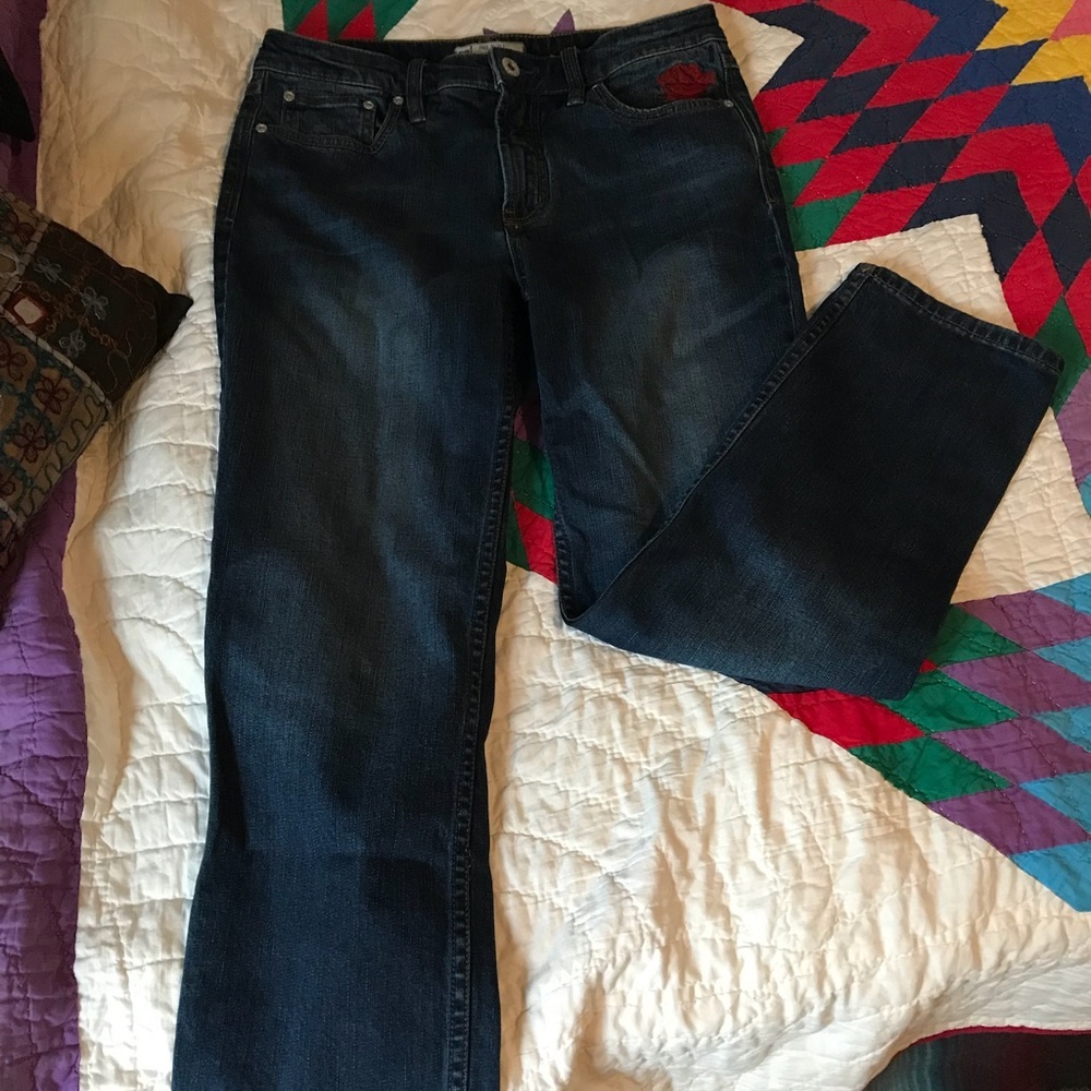 Free People cropped relaxed embroidered jeans - Picture 3 of 9